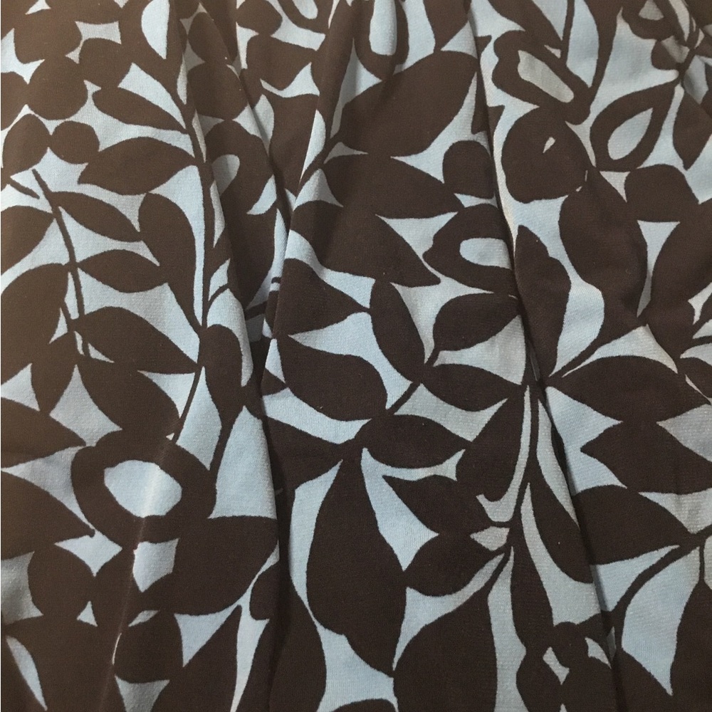 London Times Women’s Black And Blue Leaf Print Sleeveless Cropped Jumpsuit Sz 10 - Picture 3 of 6